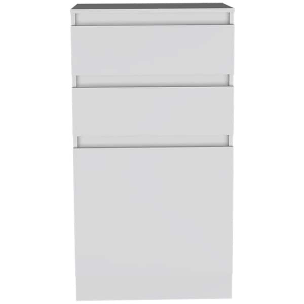 Gfancy Fixtures 23 in. Manufactured Wood Two Drawer Vanity Chest; White GF3098640 - main